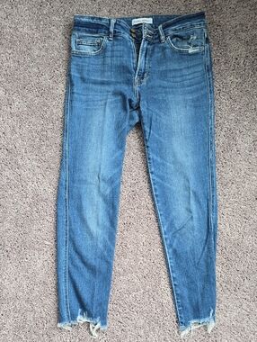 Flying Monkey Medium Blue Distressed Ankle Jeans